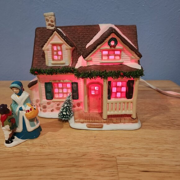 Christmas Valley Village Original Collector Series 1 994 Deluxe Lighted House - Picture 2 of 10